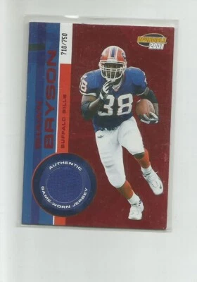 2001 Pacific Invincible Red #23 Shawn Bryson  Jersey  710/750 - Image 1 of 2