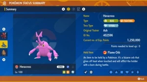 Shiny Heracross 6IVs Tera Type: Steel Pokémon Scarlet and Violet - Picture 1 of 3
