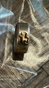 VINTAGE WJ WALDECK JOHNSON NATIVE AMERICAN DOVE RING, 14k, And 925 Sterling, Sz  - Picture 1 of 5