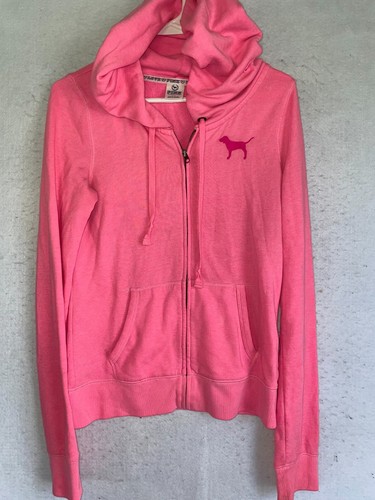 UNDERCOVER Felpa con cappuccio Victoria Secret ROSA taglia S donna pile full zip logo