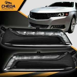 Luz antiniebla LED DRL 2 PIEZAS apta para Chevy Impala 14-20 lente transparente + cableado + kit de interruptor - Imagen 1 de 9