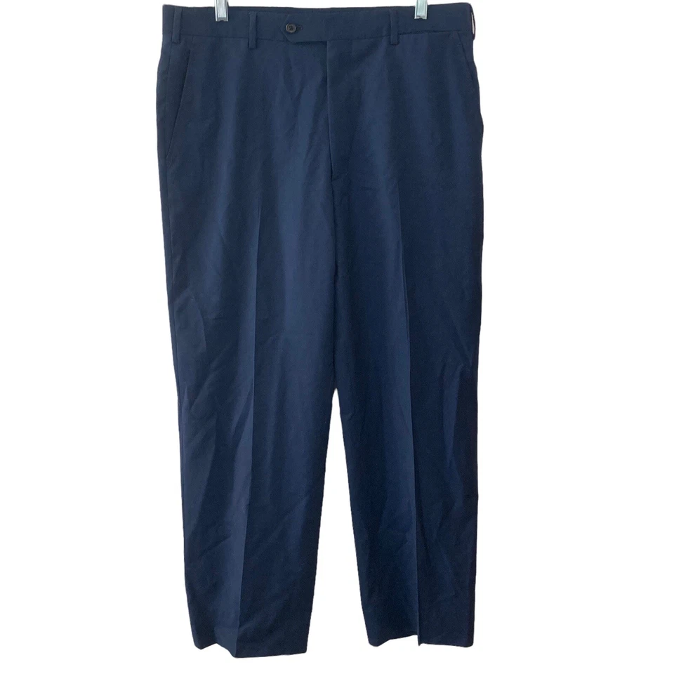 Vintage Belvest by Carroll & Co Dress Pants Men's IT 50 US Large 100% Wool Blue  - Image 1 of 4