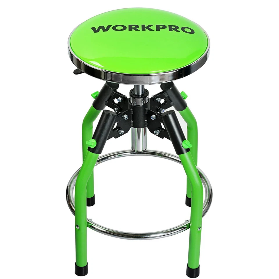 WORKPRO Bar Stools Adjustable Shop Stool 360 Degree Swivel Barstool Heavy Duty - Image 1 of 1