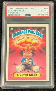 1985 Topps Garbage Pail Kids BLASTED BILLY Stickers #8b PSA 6 - Picture 1 of 2