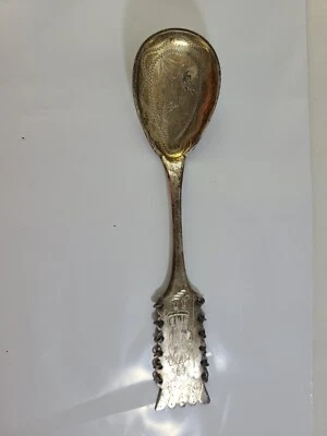 Шведский ~ Болиден ~ декоративная ложка ~ 830 твердого серебра ~ изящный патина ~ бывшие в употреблении - Изображение 1 из 4