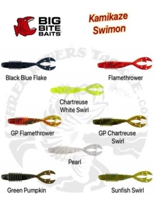 Big Bite Baits Kamikaze Swimon Chatterbait / Bladed Jig Trailer - Farbe wählbar - Bild 1 von 11