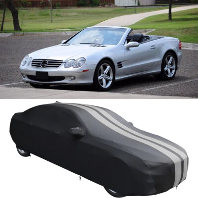 For Mercedes-Benz SL500 SL600 Indoor Car Cover Dustproof Satin Stretch Grey Line - Image 1 of 4