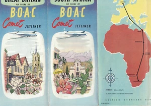 BOAC comet jetliner leaflet = c. 1952 - Picture 1 of 1