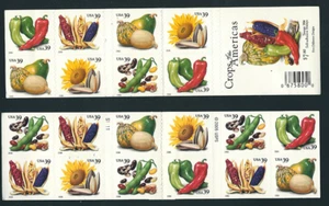 Scott# 4008/12...39 Cent...Crops...2 Sided Booklet With 20 Stamps  - Picture 1 of 1