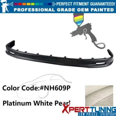 Fits 96-97 Honda Accord Mugen Front Bumper Lip PU #NH609P Platinum White Pearl Foto 1 de 4