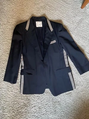 Blazer vintage para mujer Et Vous azul marino crema a rayas Foto 1 de 4