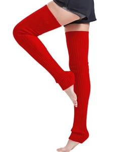 Women's Knit Leg Warmer Winter Long Leg Warmers Over Knee High Footless Socks... - Picture 1 of 8