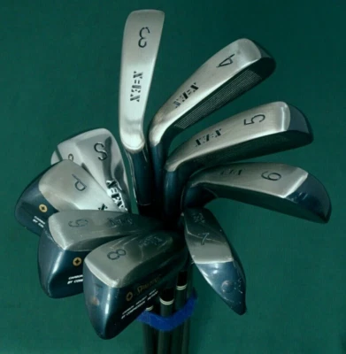 Collectors Set of 9 x Spalding X=EX Irons 3-SW Stiff Graphite Shafts  - Image 1 of 4