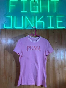 PUMA SQUAD XL 2 Piece Set Girls Graphic Print T-Shirt & Short Tights Pink - Picture 1 of 17