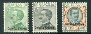 1925 Eritrea Michetti serie 3 valori sovrastampati nuovi ** MNH - Picture 1 of 1