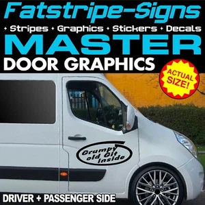 passend für RENAULT MASTER GRUMPY GIT GRAFIK AUFKLEBER AUFKLEBER CAMPERVAN WOHNMOBIL - Bild 1 von 2