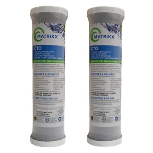Matrikx 32-250-10-MATRIKX (2 PACK) CTO 5-Micron 2.5" X 10" Chlorine/Taste/Odor - Picture 1 of 1