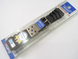 NEU 22 MM SCHWARZES GUMMIARMBAND GROSSE TAUCHER SKX007-009, 7002-7001, 6309-7040 UHR - Bild 1 von 6