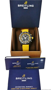 Breitling Endurance Pro X823109 Black Yellow Chronograph Chronometer Box Paper 	
