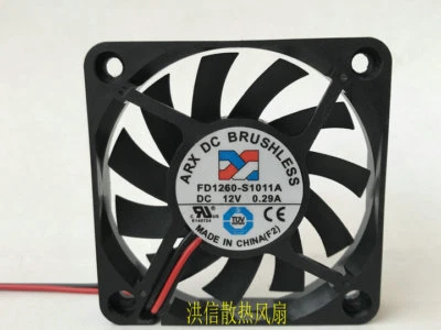 1PC ARX 6010 FD1260-S1011A DC12V 0.29A 6CM 2 wire ultra-quiet silent cooling fan - Image 1 of 4