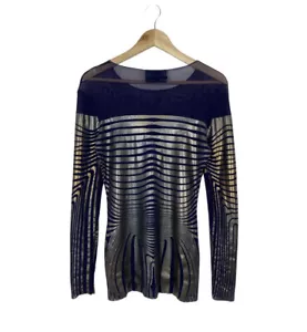Top Jean Paul Gaultier MAILLE Primavera 1996 Cyber Baba Estampado Encaje Talla M - Imagen 1 de 13