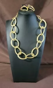 Paparazzi Industrial Intimidation Gold Necklace And Earrings - Picture 1 of 4