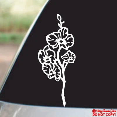 ORCHID FLOWER Vinyl Decal Sticker Car Window Wall Bumper Phalaenopsis Moth Phal - Image 1 of 2