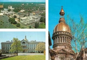 3 ~ Postkarten Trenton, New Jersey NJ STATE CAPITOL Vogelperspektive & goldene Kuppel - Bild 1 von 7