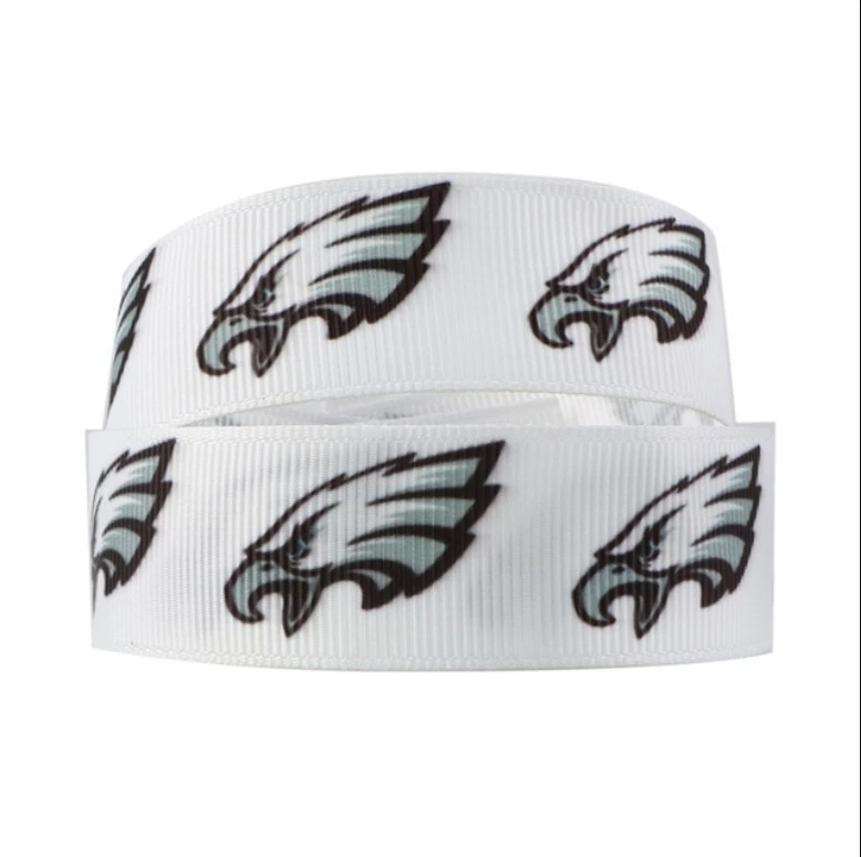7/8 INCH 22mm Eagles GROSGRAIN RIBBON Hair Bow Supplies 1097660 Philadelphia - Image 1 of 1