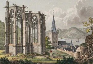 WINKLES (*1801) nach SCHLICKUM (19.Jhd), Ruine Wernerskirche bei Bacharach, Sst. - Bild 1 von 5