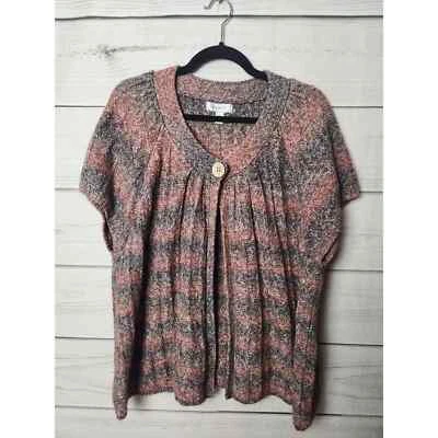 Suéter Cárdigan Dressbarn Mujeres Un Botón Tejido Estilo Encogido Rojo 22/24 Foto 1 de 4