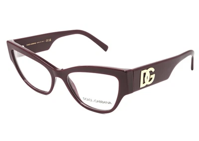 Новые оправы для кошачьих глаз DOLCE & GABBANA DG 3378 3091 55-17 145 Bordeaux - Изображение 1 из 4
