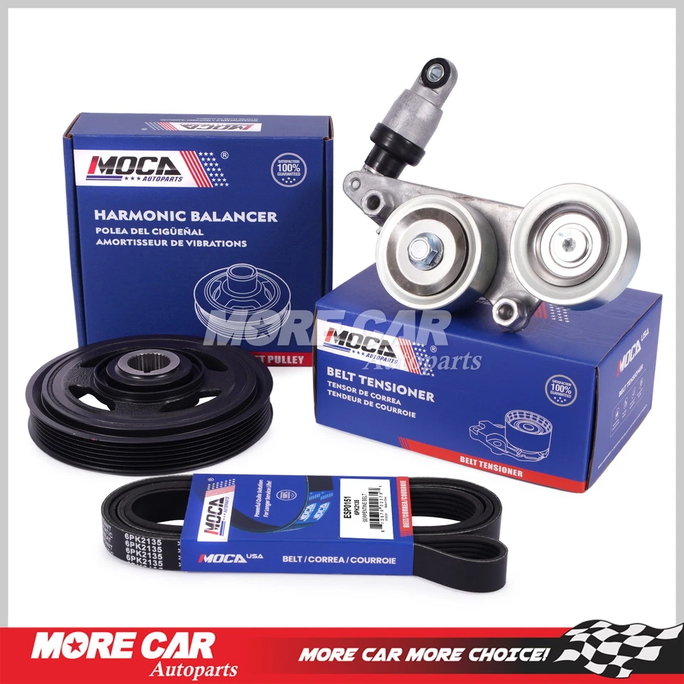 Kit de componentes de correa equilibradora armónica para 08-10 Honda Accord Odyssey 09-11 Pilot Foto 1 de 4