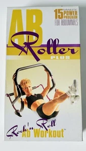 AB Roller Plus Rock N Roll Ab Workout ~15 Minute Power Program VHS - Picture 1 of 3