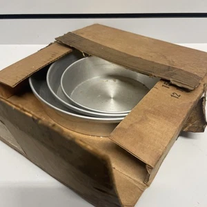 VITALITY Aluminum Mirro Cake Pans Set Of 3 Appox. 5.7" 7.50" 9.15" Vintage - Picture 1 of 11