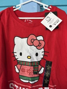 Hello Kitty Red Christmas Shirt New With Tag Girls Large 10/12 - Picture 1 of 2