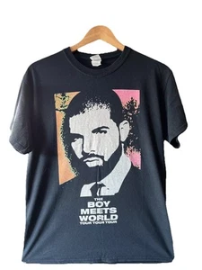Drake 2017 World Tour 🌍 T-Shirt Black SIZE M - Picture 1 of 6