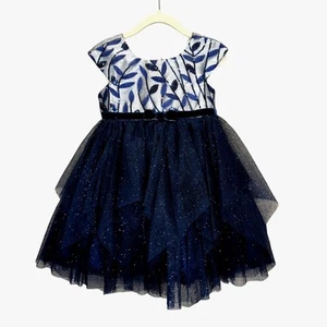 Jona Michelle Blue Silver Sparkly Holiday Special Occasion Party Dress 2T - Picture 1 of 11