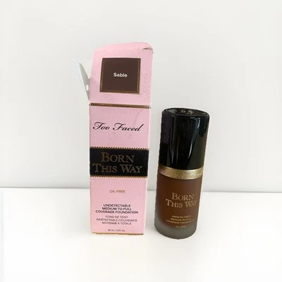 Too Faced Born This Way Foundation SABLE Deep 1 fl oz/ 30ml NEW IN BOX - Image 1 of 3