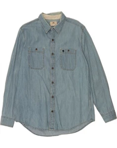 TIMBERLAND Mens Regular Fit Denim Shirt XL Blue Cotton CZ01 - Picture 1 of 4