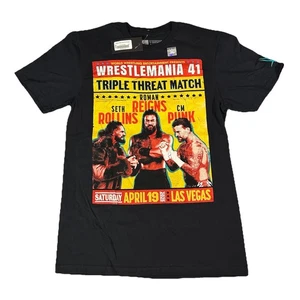New Wrestlemania 41 Roman Reigns CM Punk Seth Rollins T Shirt sz S SMALL - Picture 1 of 8