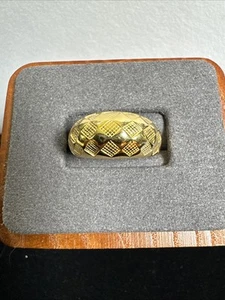 Rellery 18K Gold Over Sterling Silver Checker Ring - Size 7. - Photo 1/8