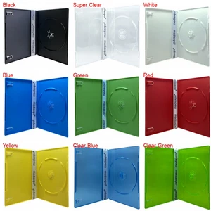 PREMIUM SLIM Slimline Single DVD Cases 7MM (100% New Material) Lot - Afbeelding 1 van 39