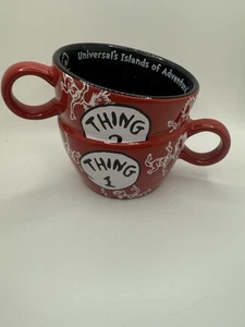 Dr. Seuss Thing 1 & 2 Stacked Coffee Mug Cup Universal's Islands Of Adventures - Picture 1 of 4