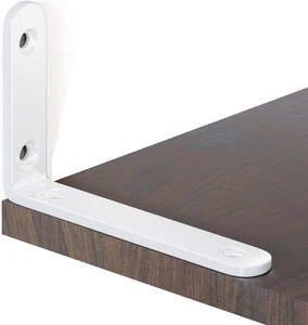 4 Pcs Shelf Bracket,5 Inch White Floating 5inch/123x80x3.5mm, 04 Pack - Picture 1 of 7