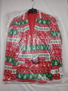 Blazer para hombre Suitmeister nórdico verde Navidad XXL #2 - Imagen 1 de 6