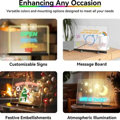 DIY Luminous Drawing Board forChildren to Graffiti Xmas Erasable Touchable P3Y0 - Image 1 of 4