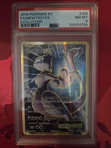 2016 Pokemon Xy Evolutions Mewtwo EX Fa Evolutions PSA 8 #103 - Picture 1 of 2