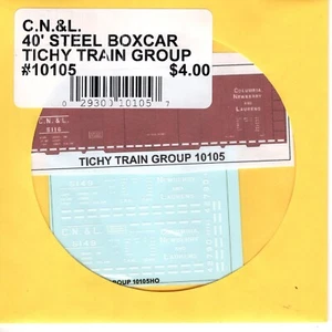 HO Scale Tichy Train 10105 CN & L 40' Steel Boxcar Decal Set - Picture 1 of 2