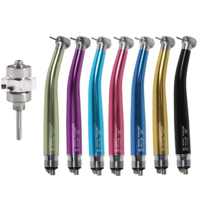 Color NSK Type Dental High Speed Push Button Handpiece 4 Hole Cartridge Turbine - Picture 1 of 16